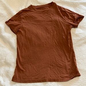 A new day burnt orange rust tshirt XS